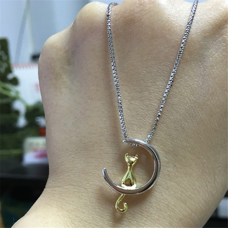 Collares de eslabones de cadena para mujer, collar con dije de circonita cúbica grande y redondo blanco a la moda, joyería de regalo para mujer y niña