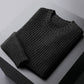 Spring And Autumn Two-color Wool-like Round Neck Sweater For Men