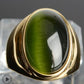 Stainless Steel Faux Opal Rings Titanium