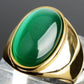 Stainless Steel Faux Opal Rings Titanium