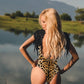 Solid Color Women Swimsuit Bodysuit