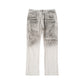 Ink Splashed Distressed Tie-dye Raw Edge Jeans For Men