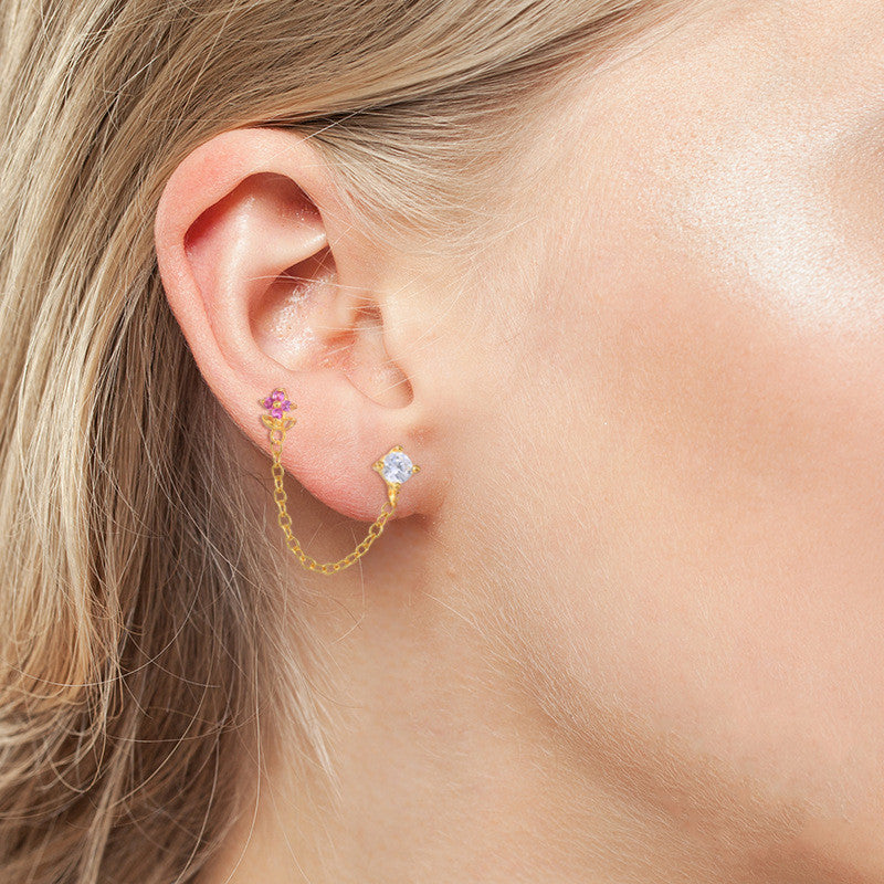 Light Luxury Thread Piercing Ear Bone