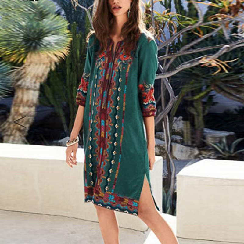 Printed casual tunic bohemian