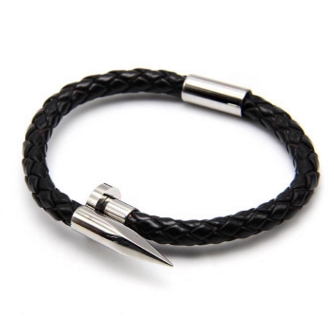 Men' Stainless Steel Braid Bracelet With Magnetic Buckle