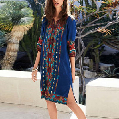 Printed casual tunic bohemian