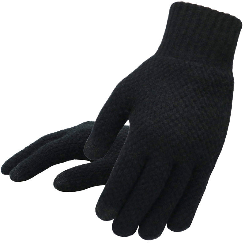 Guantes de punto cálidos para hombre en invierno.