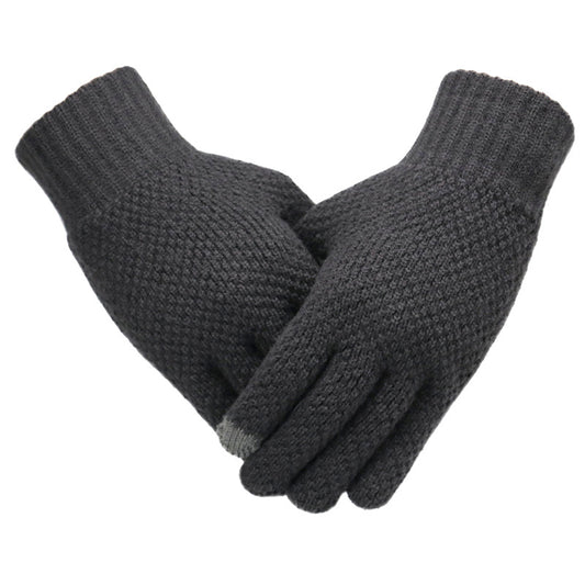 Guantes de punto cálidos para hombre en invierno.