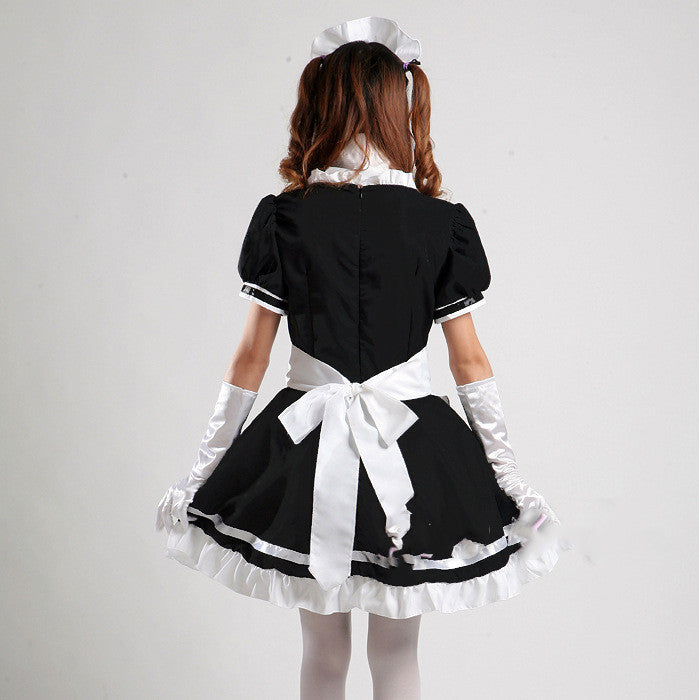 Black and white maid anime costume