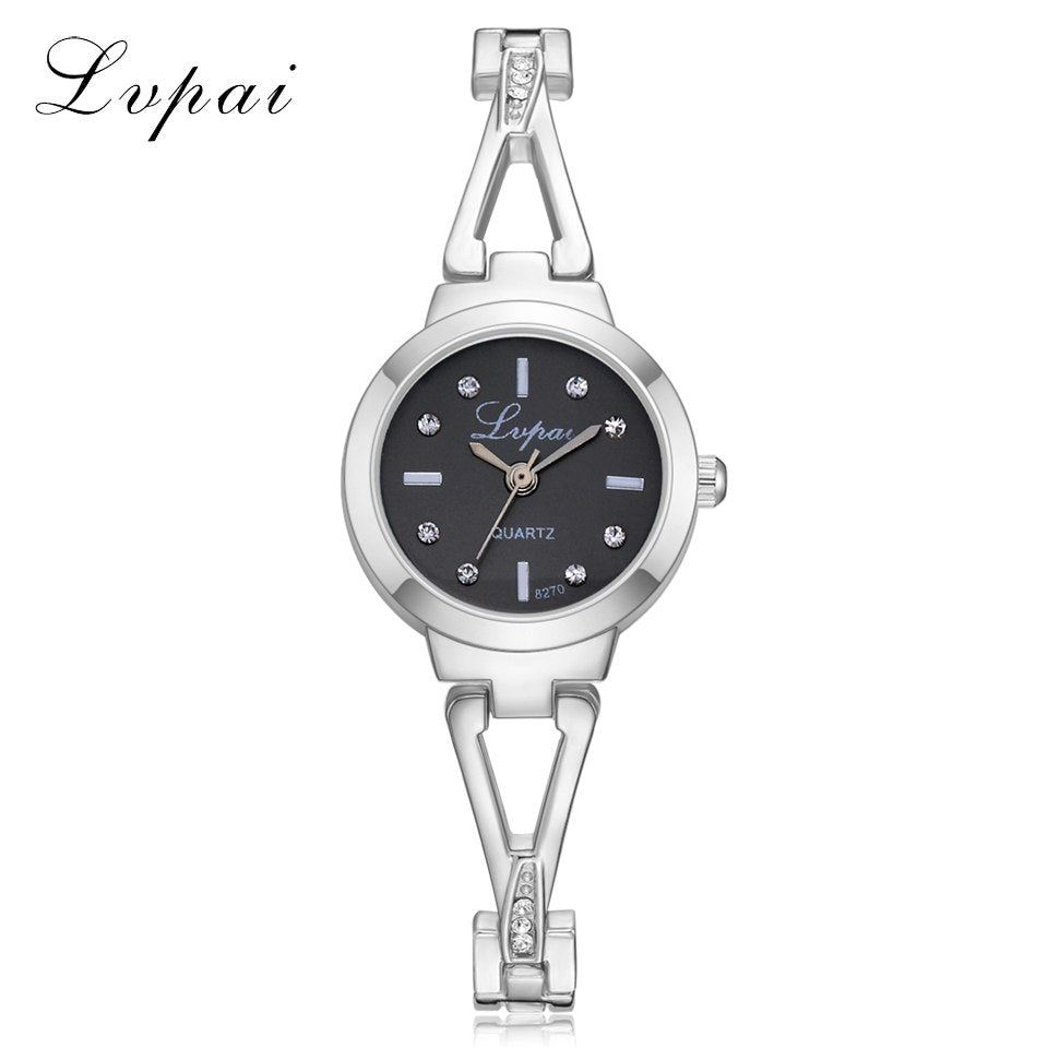 Pulsera de lujo para mujer, relojes de vestir, relojes de cristal de cuarzo a la moda, reloj de pulsera deportivo informal para mujer de marca Lvpai