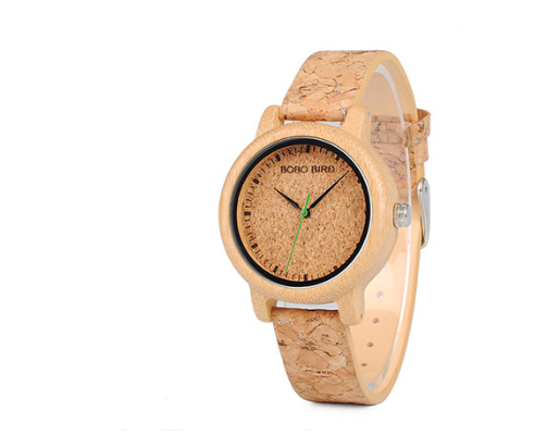 Relojes de bambú y madera para hombre y mujer.