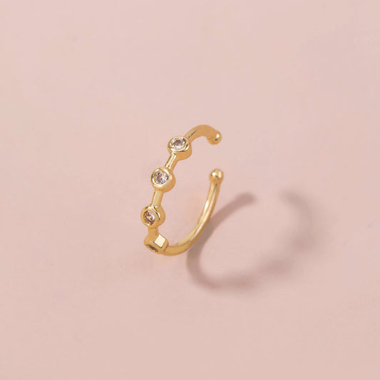 Joyería Simple Zircon Piercing Nariz Anillo Señoras