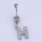 English alphabet hypoallergenic body piercing navel