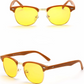 New anti-Blu-ray glasses Square half-frame goggles Men and women night-vision glasses H8056