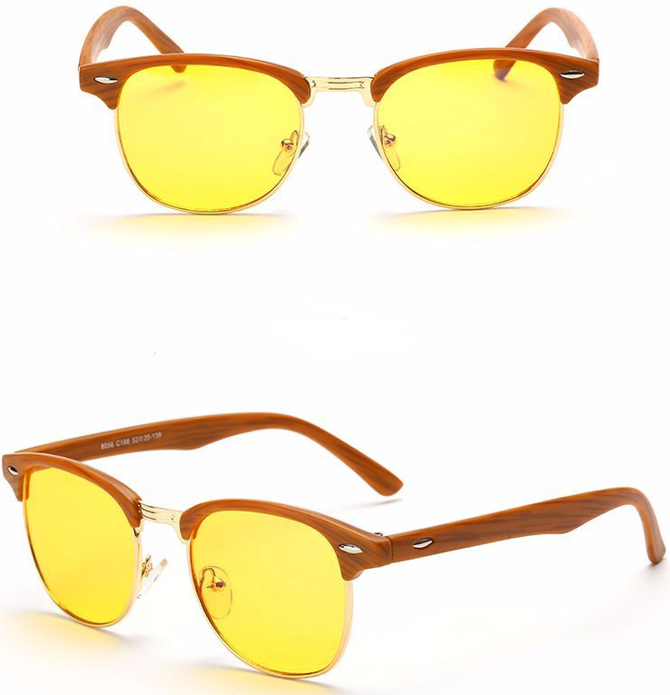 New anti-Blu-ray glasses Square half-frame goggles Men and women night-vision glasses H8056