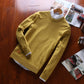 Solid Color Men Round Neck Sweater