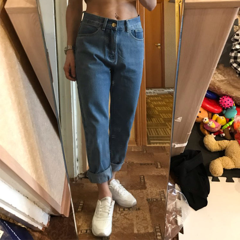 Vaqueros boyfriend de talla grande y cintura alta para mujer mom jeans