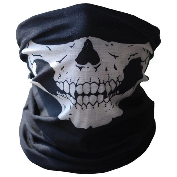 Bufandas de fiesta de calavera para Halloween, máscara de mascarada, Mardi Gras, cuello negro, motocicleta aterradora, sombreros multifunción, máscaras, ropa para el cuello