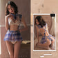 Erotic Costume Lingerie Mesh Jk Uniform Set
