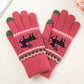 Fawn knit gloves cold warm touch screen wool gloves women