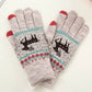 Fawn knit gloves cold warm touch screen wool gloves women