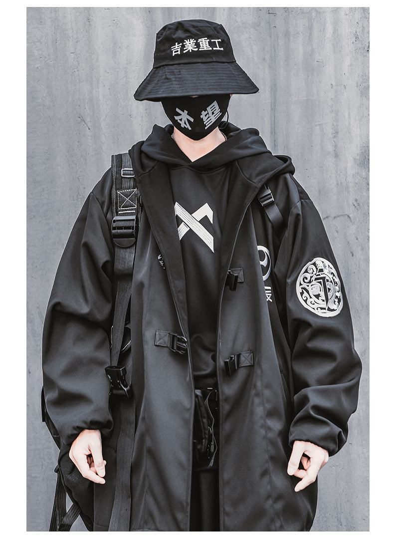 Hooded Coats For Men And Women Loose Medium Length