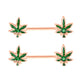 Leaf Milk Leaf Drip Oil  Ring Piercing Jewelry