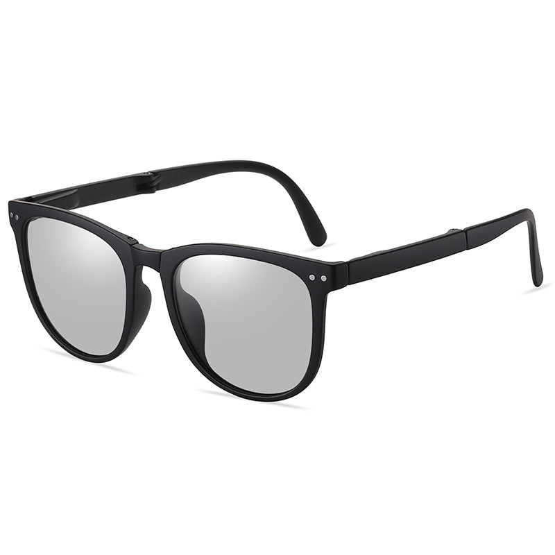 Men And Women Retro Square Polarized Folding Sunglasses