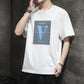 Camiseta de manga corta para hombre, ropa de media manga de seda helada de verano, Camiseta de algodón informal holgada