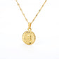 English Alphabet Disc Necklace Women And Men