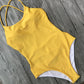 Backless Bikini Yellow Multi Rope Swimwear Brazilian One Piece Swimwear Women Summer