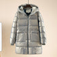 Mid-length Down Padded Jacket Women Look Thin