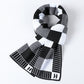 Cashmere Plaid Long Men's Scarf With Neck