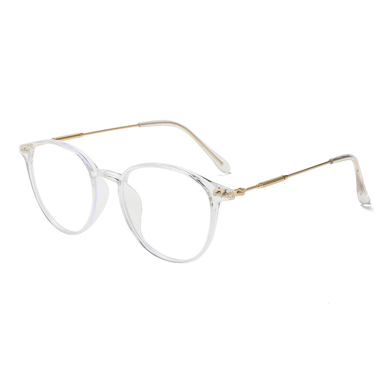 Metal Anti Blue Light Glasses Frame Retro Women
