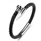 Men Genuine Leather Bullet Bracelet