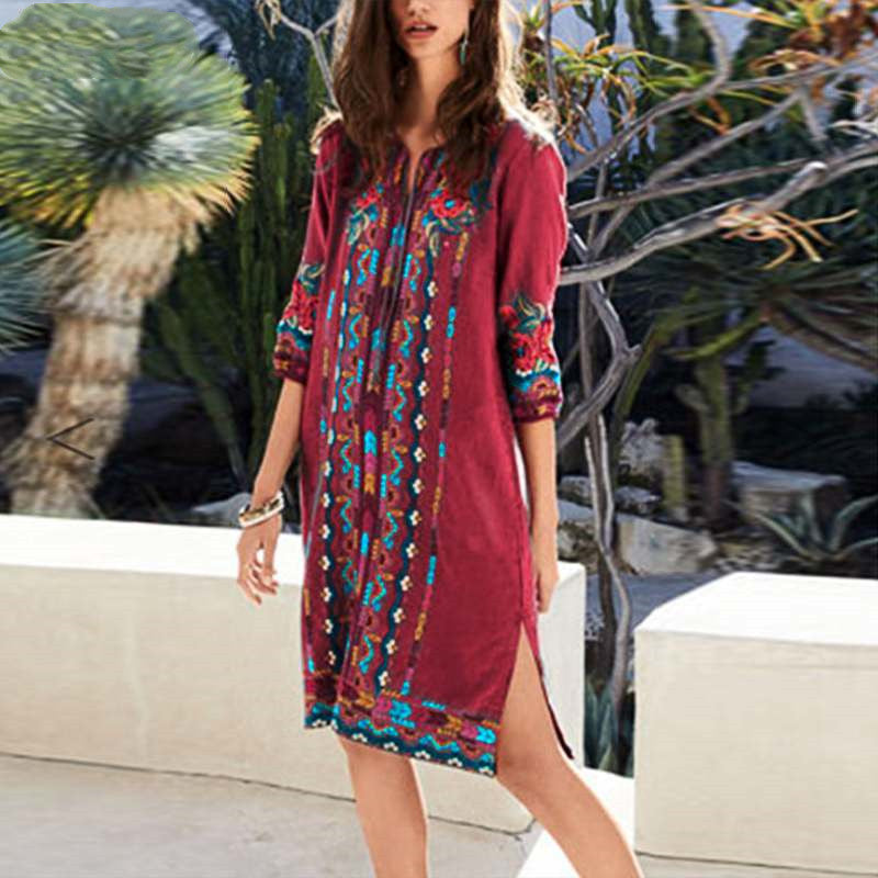 Printed casual tunic bohemian