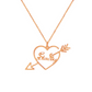 Customized One Arrow Piercing Name Necklace