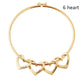 piercing curved peach heart bracelet