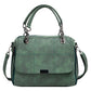 Matte Women  Scrub Female Shoulder Bags Large Capacity Matcha Green PU Leather Lady Totes Boston Bag for Travel Hand Bags