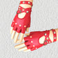 Women Punk Rock Half Finger Gothic Gloves ladies