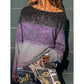 Gradient Stitching Long-sleeved Bottoming Shirt T-shirt Women
