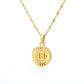English Alphabet Disc Necklace Women And Men