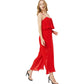 Elegant sexy ruffled jumpsuit women