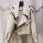 Leather Jacket Women New Outerwear Large Retro