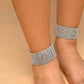 Geometric square diamond anklet anklet