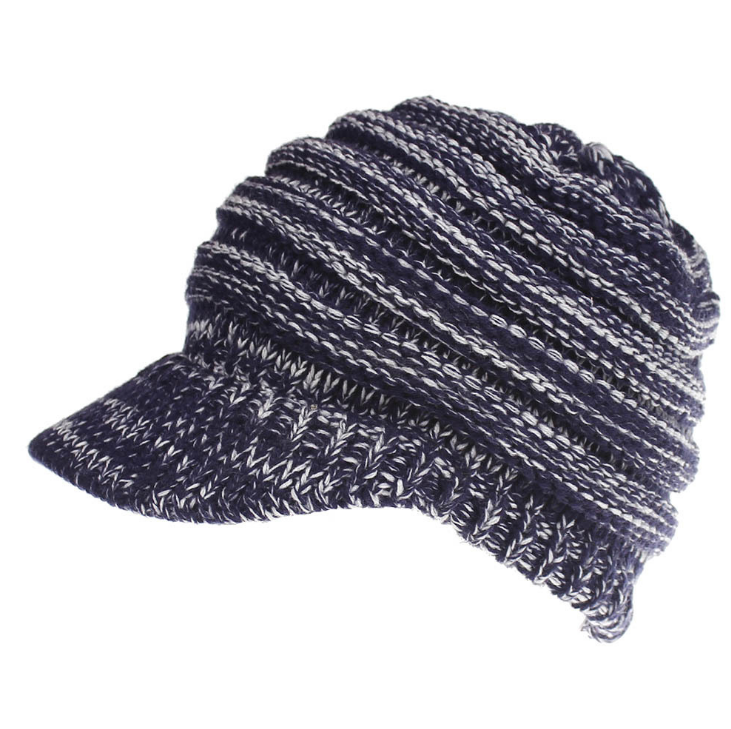 Gorros de cola de caballo para mujer, gorros de otoño e invierno, gorros de punto suaves para mujer, gorros cálidos para mujer