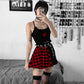 Skirt Gothic Plaid A Line Mini Skirts Harajuku Streetwear