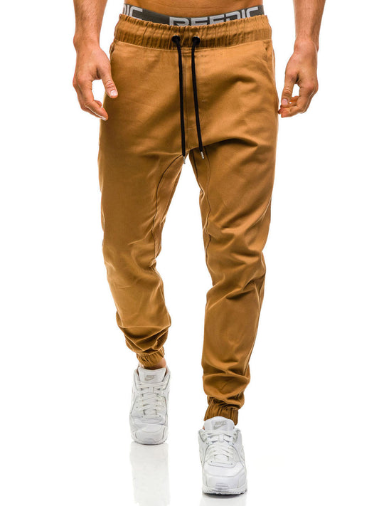 Pantalones de hombre Pantalones con cordón Hip Hop Harem Pantalones para hombre Joggers Pantalones sólidos