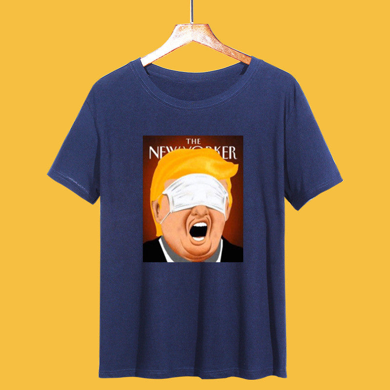 Printed round neck T-shirt for men and women