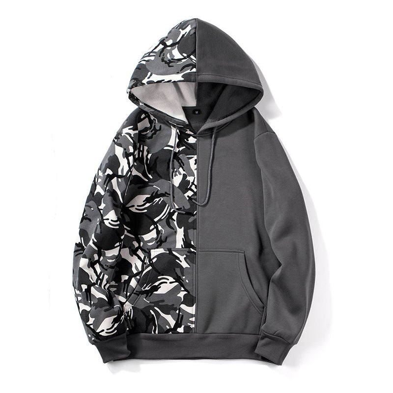 Camouflage hooded sweatshirt